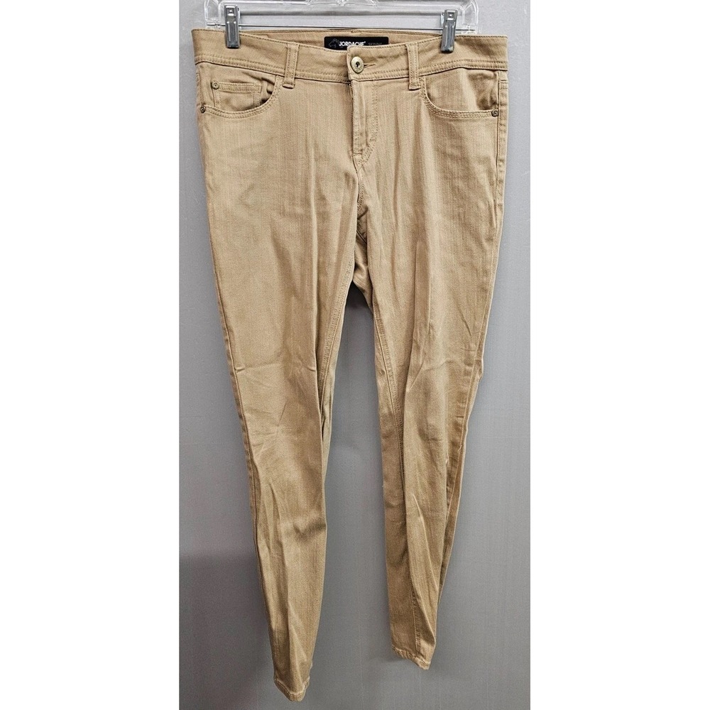 Jordache Jeans Girls 8 Beige Cotton Stretch Denim Light Wash Casual Skinny Leg